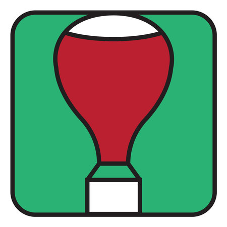 Red air balloon, illustration, vector on a white background.のイラスト素材