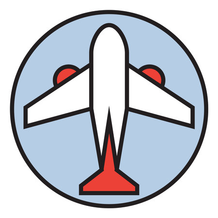 Travel aircraft, illustration, vector on a white background.のイラスト素材