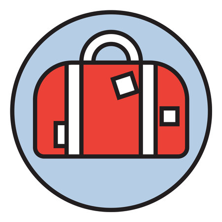 Travel bags, illustration, vector on a white background.のイラスト素材