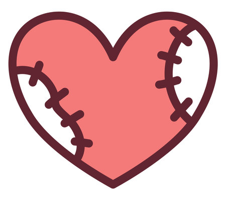 Valentines day love heart, illustration, vector on a white background.のイラスト素材