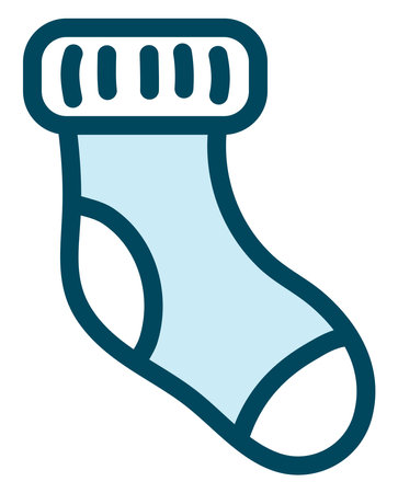White winter sock, illustration, vector on a white background.のイラスト素材