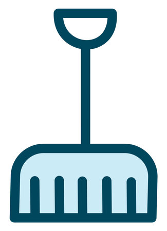 Winter shovel, illustration, vector on a white background.のイラスト素材