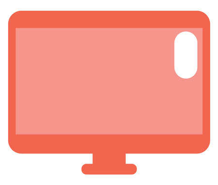 Appliance flatscreen tv , illustration, vector on a white background.のイラスト素材