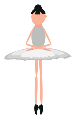 Pile ballet move, illustration, vector on a white background.のイラスト素材