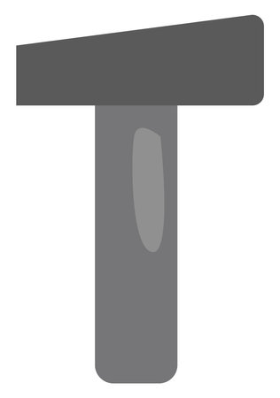 Construction grey hammer, illustration, vector on a white background.のイラスト素材