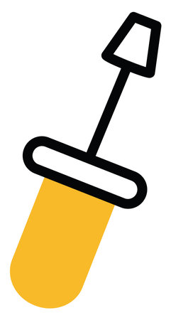 Construction screw driver, illustration, vector on a white background.のイラスト素材