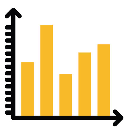 Graphic chart, illustration, vector on a white background.のイラスト素材