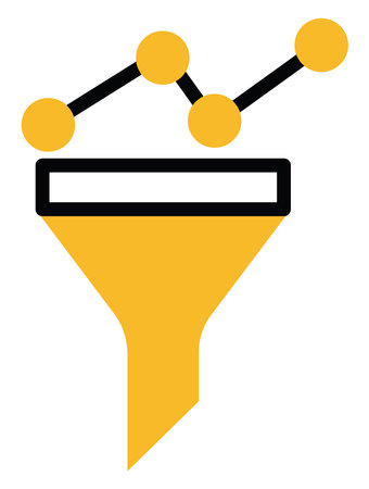 Data filter, illustration, vector on a white background.のイラスト素材