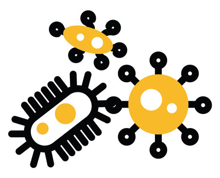 Doctor bacteriology, illustration, vector on a white background.のイラスト素材