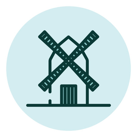 Farming mill, illustration, vector on a white background.のイラスト素材