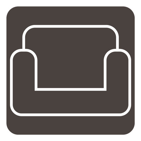 Brown furniture armchair, illustration, vector on a white background.のイラスト素材