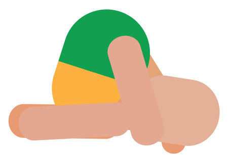 Gymnastics tumbling, illustration, vector on a white background.のイラスト素材