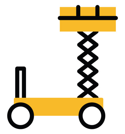 Hard equipments lifter, illustration, vector on a white background.のイラスト素材