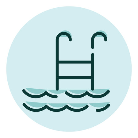 Swimming hobby, illustration, vector on a white background.のイラスト素材