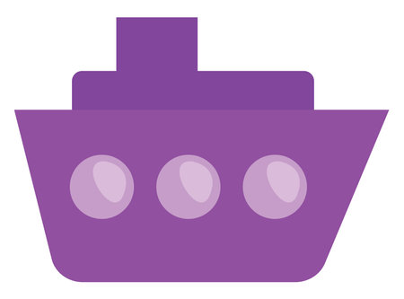 Logistics ship, illustration, vector on a white background.のイラスト素材