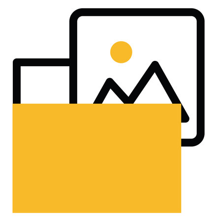 Network picture folder, illustration, vector on a white background.のイラスト素材