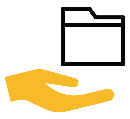 Netrwork folder share, illustration, vector on a white background.のイラスト素材