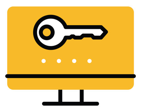 Network key, illustration, vector on a white background.のイラスト素材