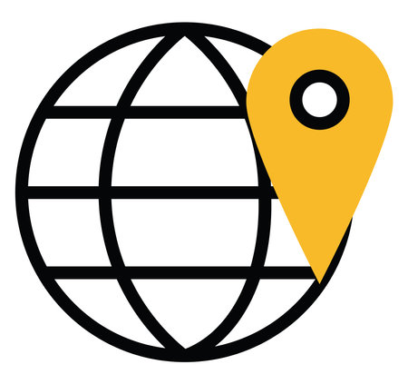 Network gps, illustration, vector on a white background.のイラスト素材