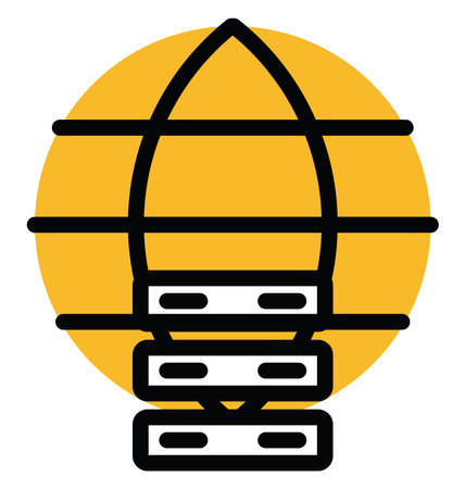 Network database, illustration, vector on a white background.のイラスト素材