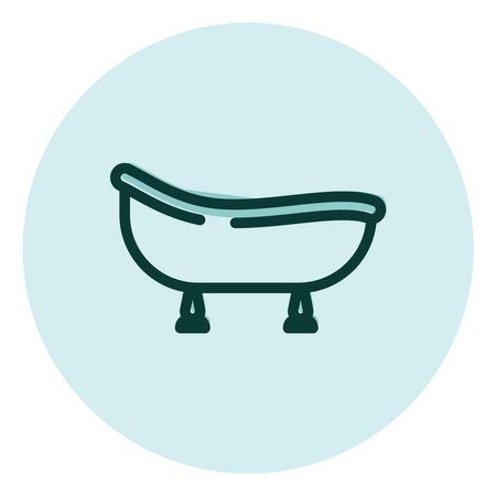 Real estate bathtub, illustration, vector on a white background.のイラスト素材