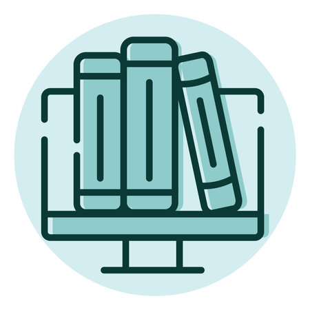 Online ebooks, illustration, vector on a white background.のイラスト素材