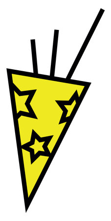 Funky party hat, illustration, vector on a white background.のイラスト素材