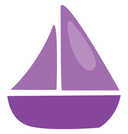 Sea boat, illustration, vector on a white background.のイラスト素材