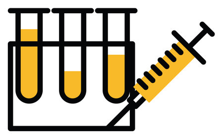 Recycling medical equipment, illustration, vector on a white background.のイラスト素材