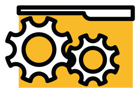 SEO setting, illustration, vector on a white background.のイラスト素材