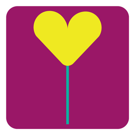 Heart lolipop, illustration, vector on a white background.のイラスト素材