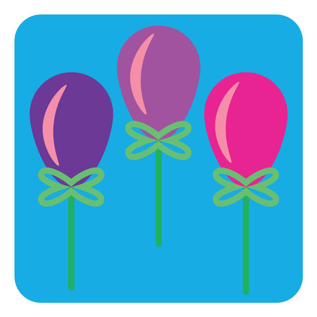 Toy balloons, illustration, vector on a white background.のイラスト素材