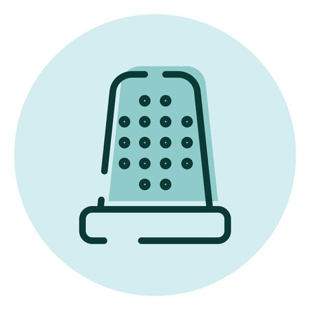 Textile thimble, illustration, vector on a white background.のイラスト素材