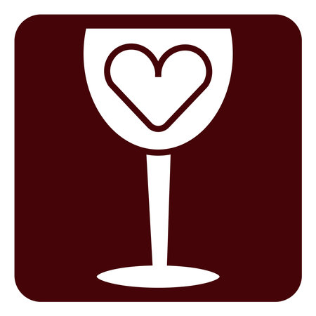 Valentine wine, illustration, vector on a white background.のイラスト素材