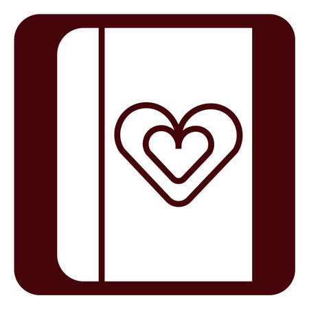 Valentine notebook, illustration, vector on a white background.のイラスト素材
