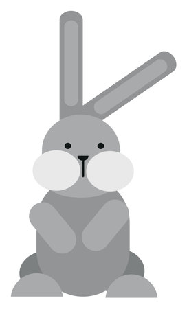 Baby bunny, illustration, vector on a white background.のイラスト素材
