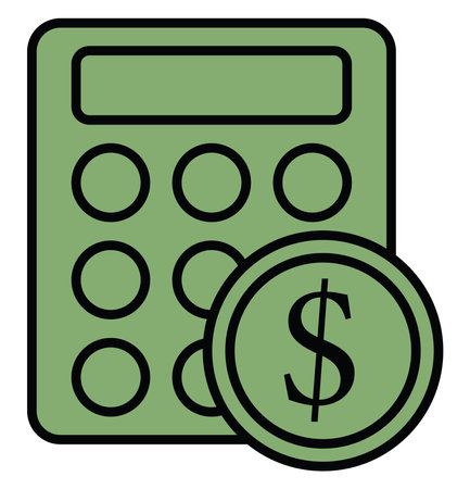 Finance calculations, illustration, vector on a white background.のイラスト素材