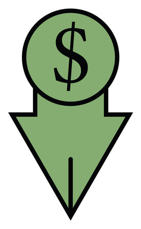 Financial transfer, illustration, vector on a white background.のイラスト素材
