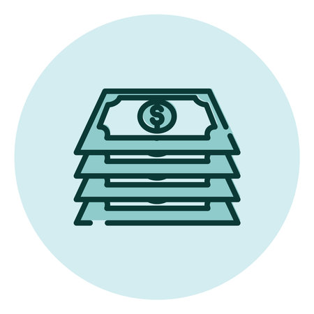 Money bills, illustration, vector on a white background.のイラスト素材