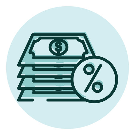 Financial loan, illustration, vector on a white background.のイラスト素材