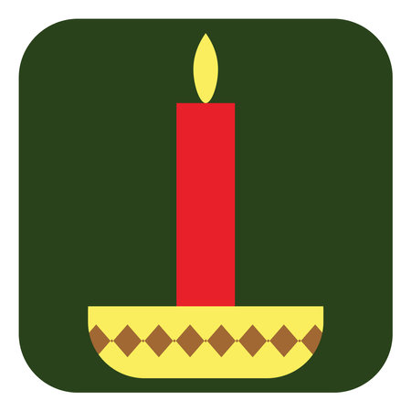 Easter candle, illustration, vector on a white background.のイラスト素材