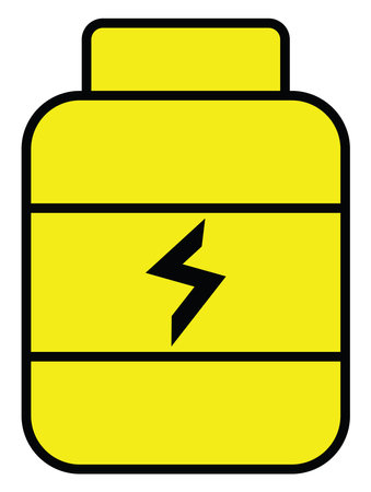 Gym protein, illustration, vector on a white background.のイラスト素材