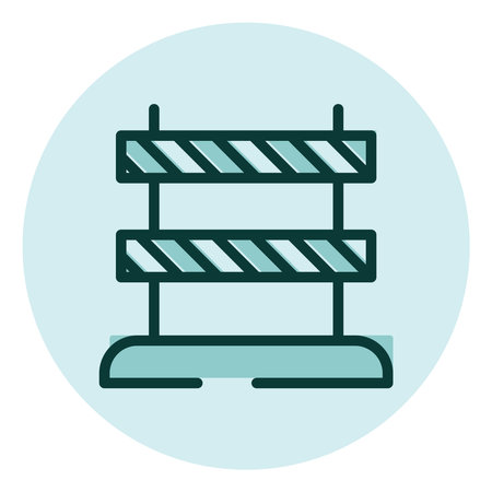 Road barrier, illustration, vector on a white background.のイラスト素材