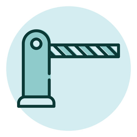 Car barrier, illustration, vector on a white background.のイラスト素材