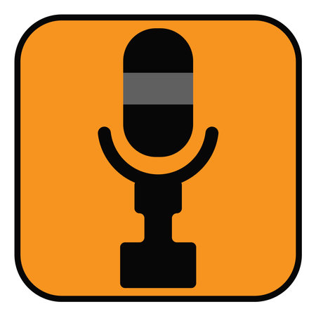 Movie microphone, illustration, vector on a white background.のイラスト素材
