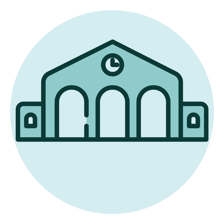 Train station, illustration, vector on a white background.のイラスト素材