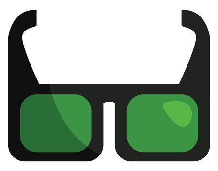 3D Glasses, illustration, vector on a white background.のイラスト素材