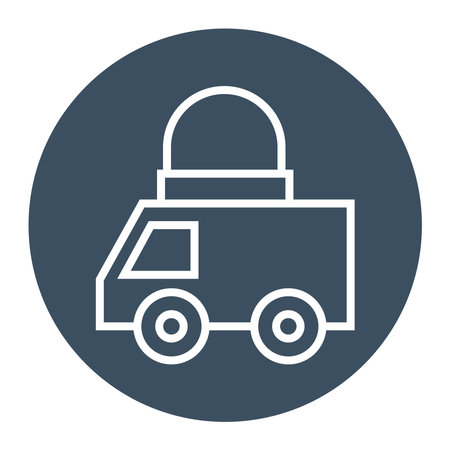 Police car, illustration, vector on a white background.のイラスト素材