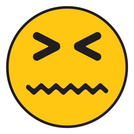 Sick smiley, illustration, vector on a white background.のイラスト素材