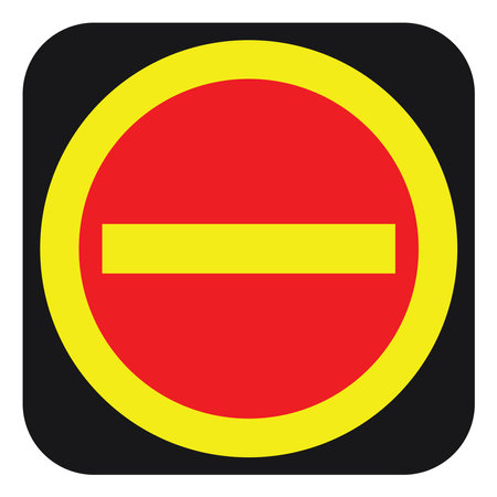 Transportation road sign one way street, illustration, vector on a white background.のイラスト素材
